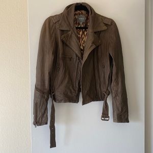 Leather Jacket (size XS) with pockets